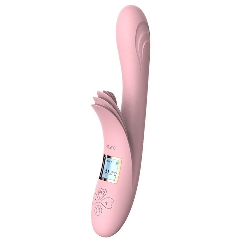 Generique Vibro Rabbit chauffant Lilo Heat 23cm Rose